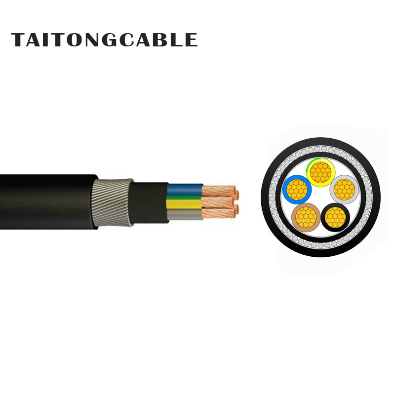 Lavspændings 2-5-kerne kobberleder SWA-pansrede XLPE-isolerede PVC-kappede strømkabler